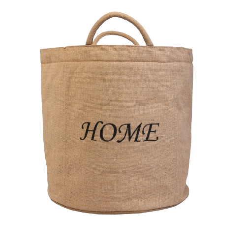 Animal patterned Jute Laundry Bag with handle