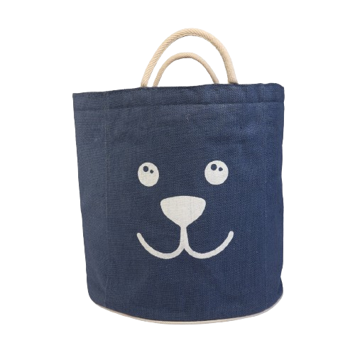 Jute Foldable Laundry Bag with Handle